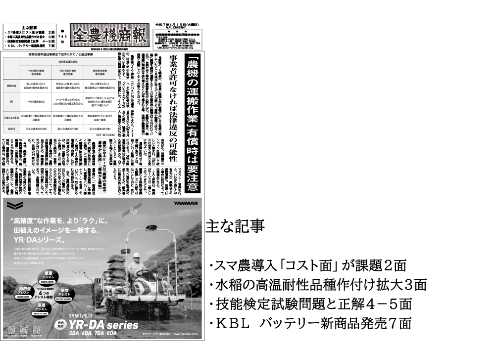 全農機商報一覧画像